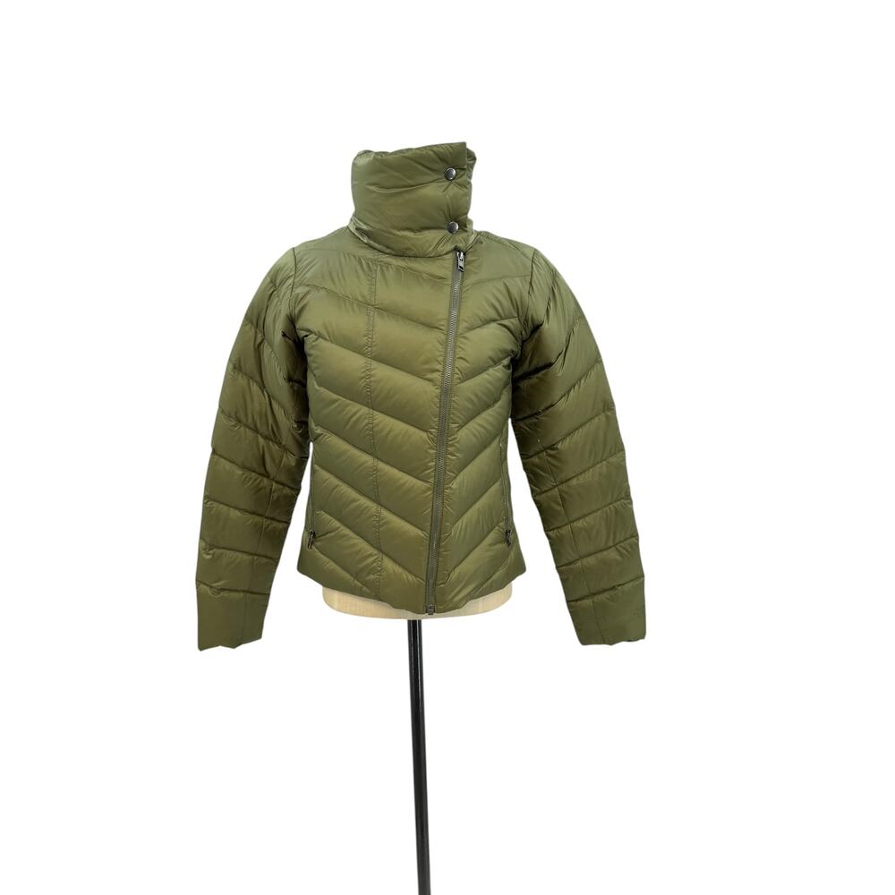 Patagonia Prow Jacket Olive Green Down Puffer Coat Womens Zip Warm Small